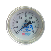 Термометр биметаллический Дк63 осевой 160С ТБ63 Метер (арт.  29777)