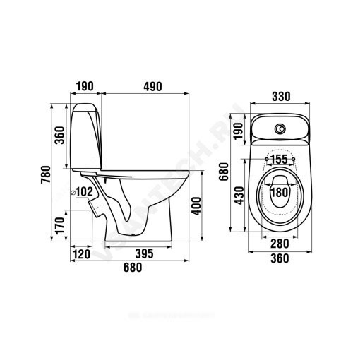 Унитаз-компакт белый косой выпуск Vega Jika Артикул 50809 фото 5 Унитаз-компакт белый косой выпуск Vega Jika Артикул 50809 фото 5