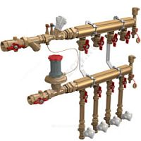 Узел коллекторный для учёта расхода ТЭ GE553-B3 этажный латунь Ду 40 Giacomini (арт.  25430)