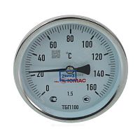 Термометр биметаллический Дк100 осевой 160С ТБП-Т НПО ЮМАС (арт.  29800)
