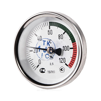 Термометр биметаллический Дк100 осевой 120С ТБП-Т НПО ЮМАС (арт.  29797)