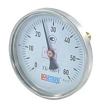 Термометр биметаллический Дк100 осевой 60С ТБ-100-1 Метер (арт.  29785)
