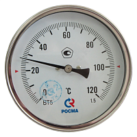 Термометр биметаллический Дк80 осевой 120С БТ-41.211 Росма (арт.  29807)