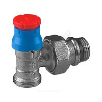 Клапан термостатический R411TG угловой НР клипс clip-clap штуцер с герметичной прокладкой Giacomini (арт.  28300)