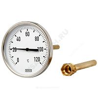 Термометр биметаллический Дк100 осевой -20+60С A50.10 Wika (арт.  54835)