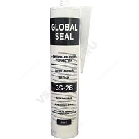 Герметик силиконовый санитарный GS28 290гр белый GlobalSeal (арт.  26617)